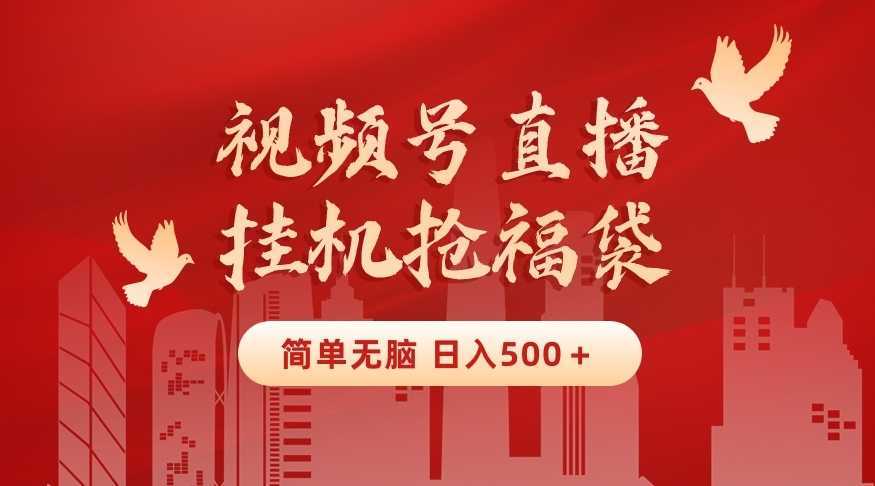 最新视频号直播挂机抢福袋项目，简单无脑，批量产出实物，轻松日入500＋