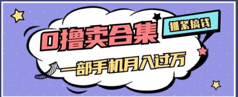 0撸项目月入过万，售卖全套ai工具合集，一单29.9元，一部手机即可【揭秘】