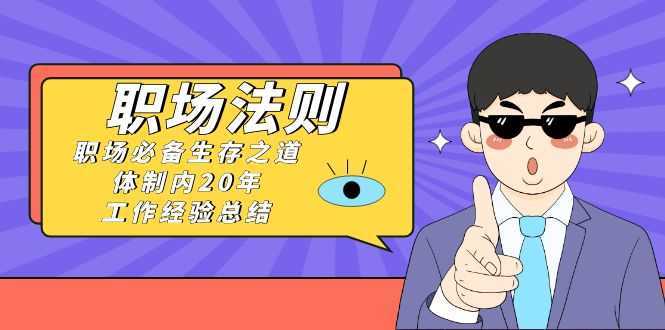 《职场法则》职场必备生存之道，体制内20年工作经验总结