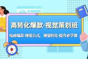 高转化爆款·视觉策划班：电商爆款·视觉公式，视觉转化·提升必学课