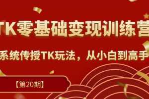 TK零基础变现训练营【第20期】2023升级版,系统传授TK玩法,从小白到高手
