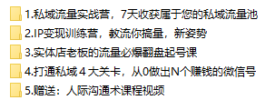 私域运营全套视频课程 个人企业社群营销矩阵裂变技巧IP变现教程