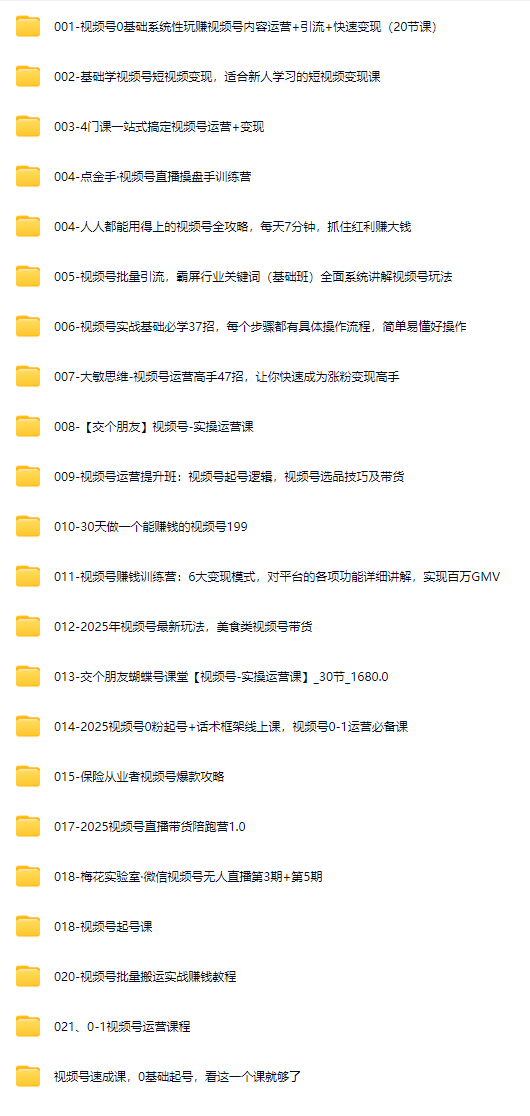 视频号运营教程推广攻略带货技巧内容变现无人直播实战课程