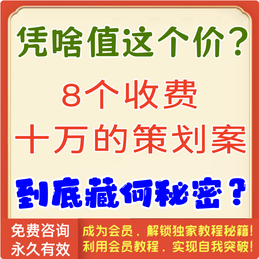 8个收费十万的策划案