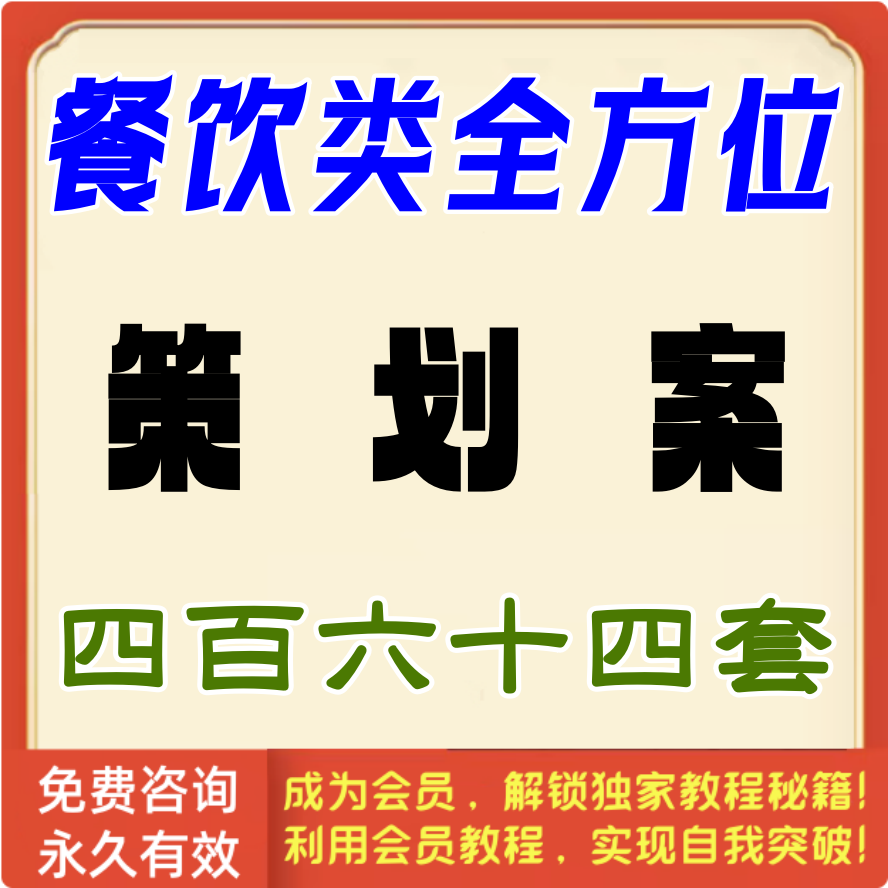 餐饮类全方位策划案（464套）