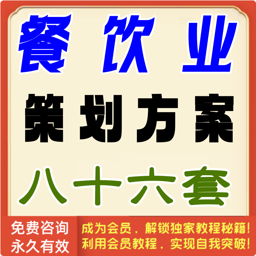 餐饮业策划方案（86套）