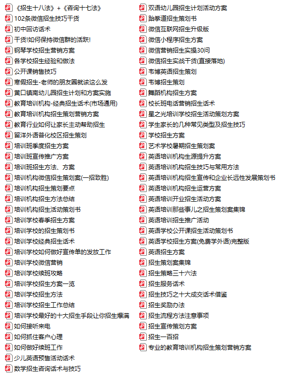 招生话术、技巧、方案汇集一网打尽