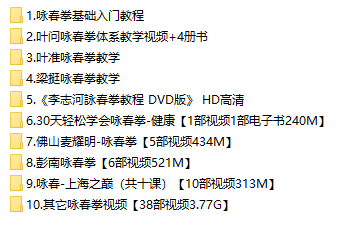 咏春拳教程来袭，开启功夫修炼之旅