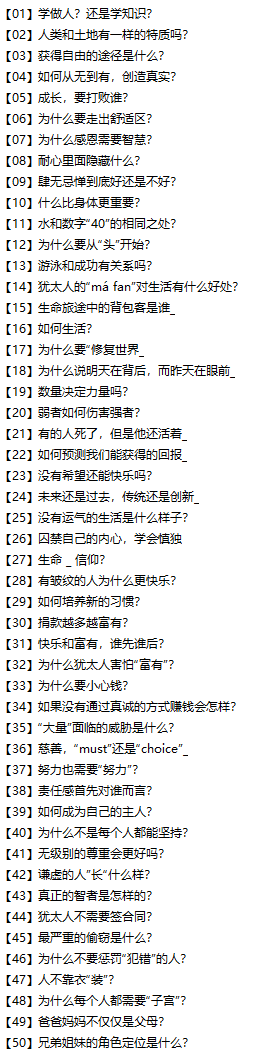 50个人生成功思维（文字.音频）