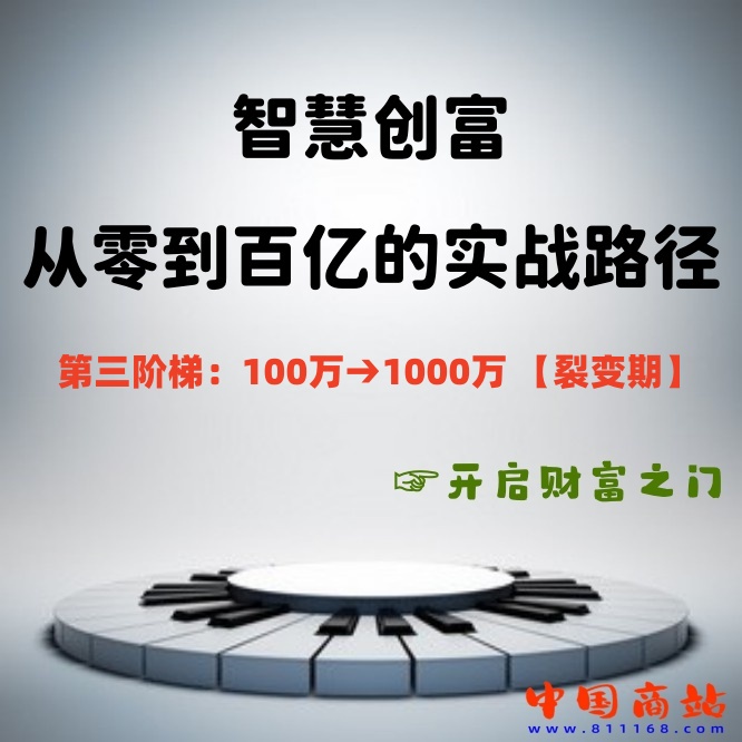 第三阶梯：100万→1000万 【裂变期】资源资本化运作