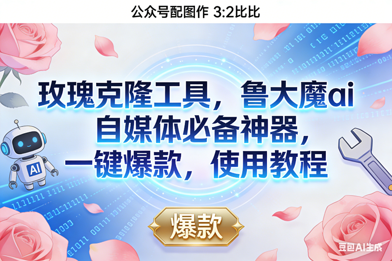 玫瑰克隆神器，鲁大魔ai，自媒体必备，一键爆款工具，详细介绍，和使用教程