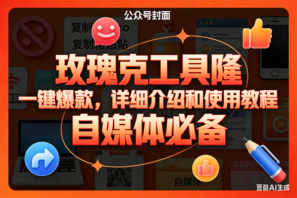 玫瑰克隆工具,ai鲁大魔,自媒体必备神器,一键爆款神器,详细教程。