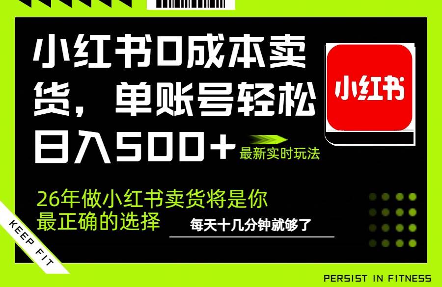 小红书0成本AI卖货，单账号轻松日入500+，完全托管AI，可矩阵放大