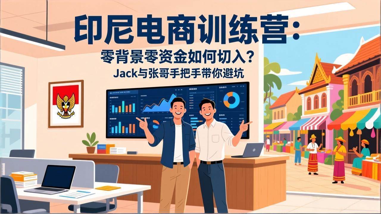 印尼电商训练营：零背景零资金如何切入？Jack与张哥手把手带你避坑