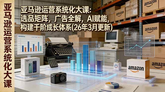 亚马逊运营系统化大课：选品矩阵，广告全解，AI赋能，构建千阶成长体系(26年3月更新)