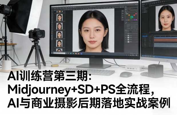 AI训练营第三期:Midjourney+SD+PS全流程,AI与商业摄影后期落地实战案例