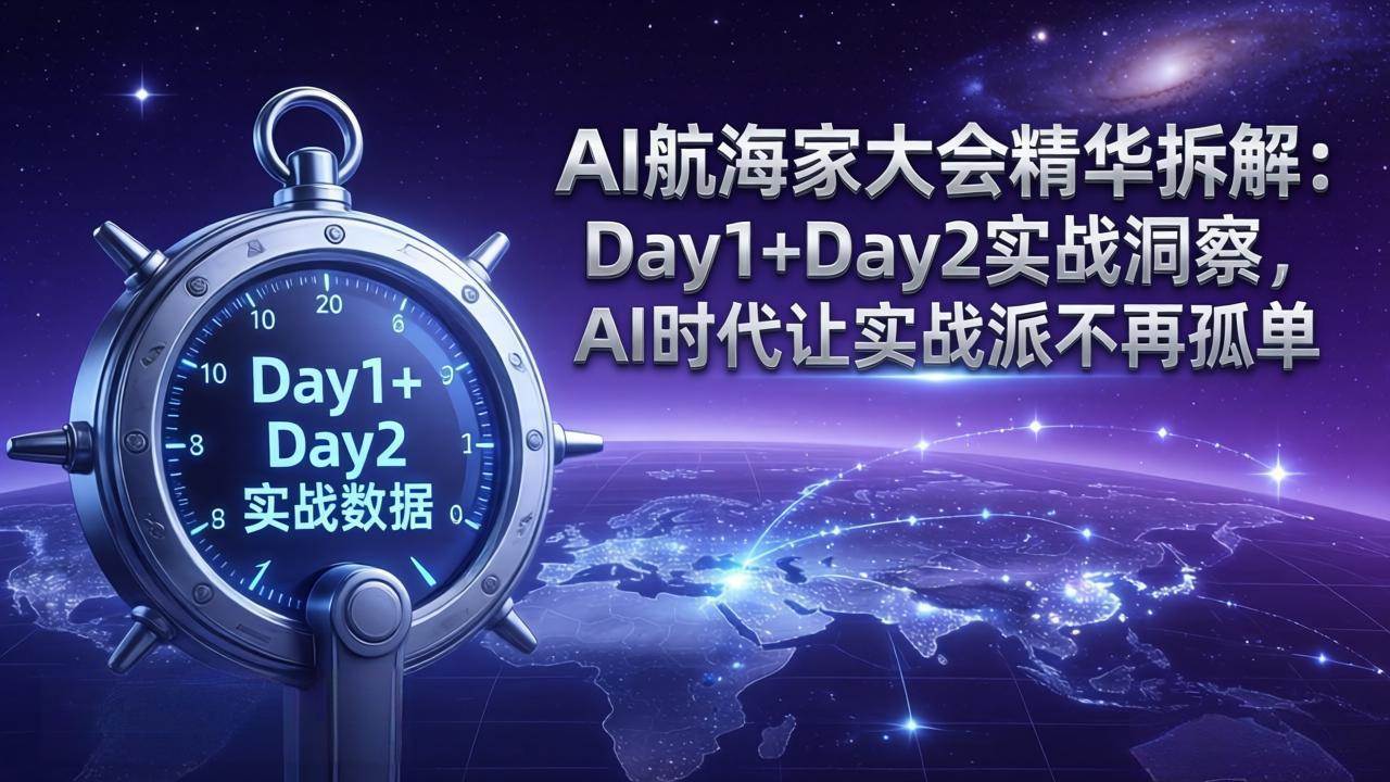 AI航海家大会精华拆解：Day1+Day2实战洞察，AI时代让实战派不再孤单